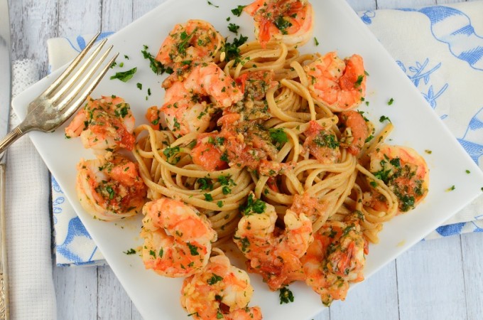 Shrimp Linguine in White Wine Sauce - Food e File