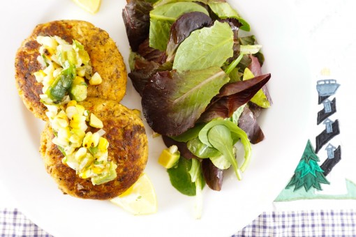 Bluefish Cakes With Roasted Corn Salsa