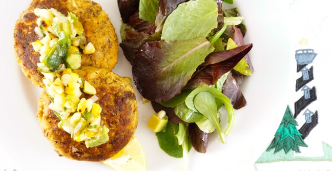 Bluefish Cakes With Roasted Corn Salsa